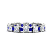 2.50-carat-art-deco-princess-diamond-eternity-band-with-sapphire-in-white-gold-fdewb10256prgsablsleep-3.00mm-nl-wg